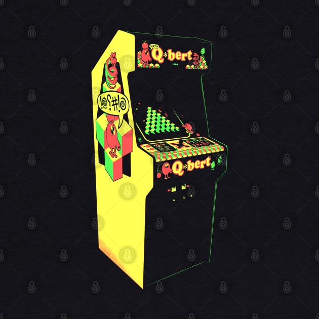 Q Bert Retro Arcade Game 2.0 by C3D3sign